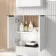 Sicily Fluted Coastal White Combination Vanity Basin and Aruba Toilet 1000mm - Black Accents