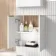 Sicily Fluted Coastal White Vanity with Semi Recessed Basin 500mm - Brushed Brass Accents