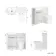 Sicily Fluted Coastal White Combination Vanity Basin with Marble Top & Tucson Toilet 1000mm - Chrome Handles