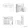 Sicily Fluted Coastal White Combination Vanity Basin with Marble Top & Utah Comfort Height Toilet 1000mm - Chrome Handles