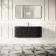 Positano Black Oak Curved Wall Hung Basin Drawer Vanity 1200mm