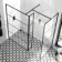 Munich Matt Black Grid 8mm Walk In Shower Enclosure 1200mm & 800mm Glass with Pivotal Return Panel