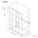London Matt Black Grid 6mm Sliding Shower Enclosure 1100x800mm