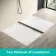 Tokyo Rectangular Matt White Slate Texture Stone Shower Tray 1200x900mm