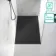 Berlin Rectangular Matt Black Slate Effect SMC Composite Shower Tray 1400x900mm
