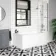 P Shaped 1600 Shower Bath with Front Panel & 6mm Easy Clean Screen with Rail - Right Handed