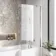 L Shaped 1600 Shower Bath with Front Panel & 4mm Fixed Screen - Right Handed