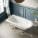 Abingdon 1500mm Single Ended Roll Top Bath - Brushed Brass Ball Feet