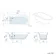 Abingdon 1500mm Single Ended Roll Top Bath - Brushed Brass Ball Feet