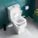Portland Slimline 555 Depth Rimless Close Coupled Toilet With Soft Close Seat