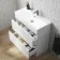 Trent Gloss White Basin Drawer Vanity 800mm