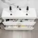 Trent Gloss White Double Basin Drawer Vanity 1200mm