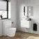 Trent Gloss White Wall Hung Drawer Vanity with Oval Counter Top Basin 600mm