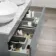 Trent Stone Grey Double Vanity Drawer with Marble Top & Oval Counter Top Basin 1200mm