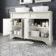 Lucia Chalk White Double Vanity with Marble Top & Curved Counter Top Basin 1200mm