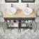 Lucia Graphite Grey Double Vanity with Oak Effect Top & Round Counter Top Basin 1200mm