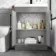 Avon Stone Grey Combination Vanity Basin and Aruba Toilet 1100mm - Black Accents