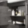 Harper Charcoal Elm Combination Vanity Basin with Marble Top & Boston Toilet 1500mm - Black Accents