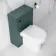 Midnight Green Slimline Back To Wall Unit and Denver Toilet - Black Accents