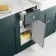 Monaco Midnight Green Combination Vanity Basin with Marble Top 1500mm (Excludes Pan & Cistern)