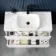 Corsica Gloss White Vanity Drawer with Marble Top & Curved Counter Top Basin 1000mm