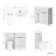 Havana Fluted Coastal White Combination Vanity Basin and Houston Toilet 1100mm - Brushed Brass Accents - Right Handed