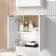 Sicily Fluted Coastal White Combination Vanity Basin and Miami Toilet 1000mm - Brushed Brass Accents