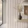 Trepanel Design® Light Oak on Antique White Felt Multi Width Acoustic Wood Slat Panels
