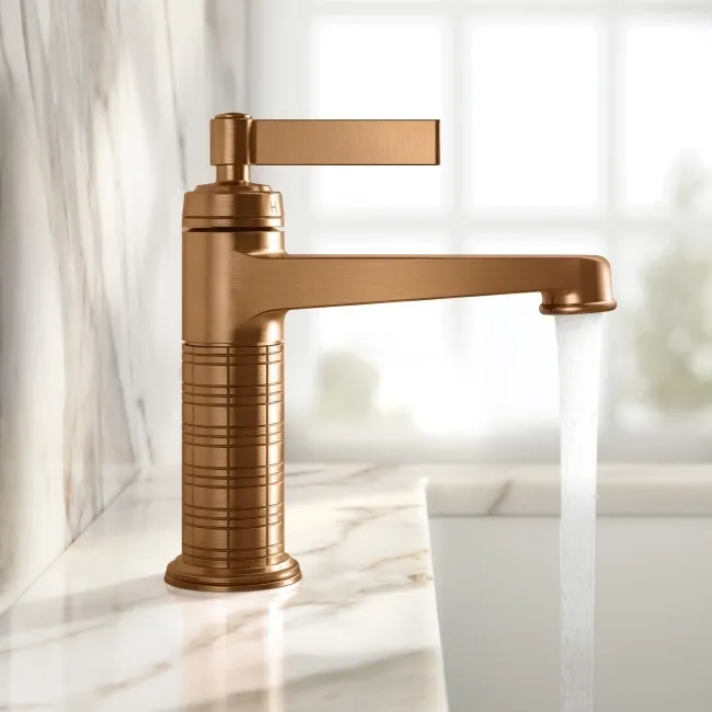 Corrib Brushed Copper Basin Mixer Tap