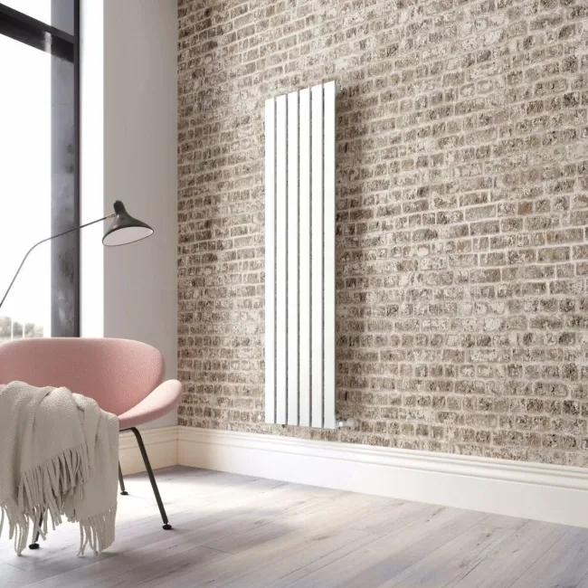 Faro White Single Flat Panel Vertical Radiator 1600x420mm