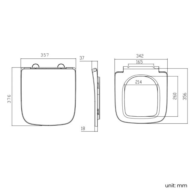 Portland Soft Close Seat for Short Projection Closed Coupled Toilet