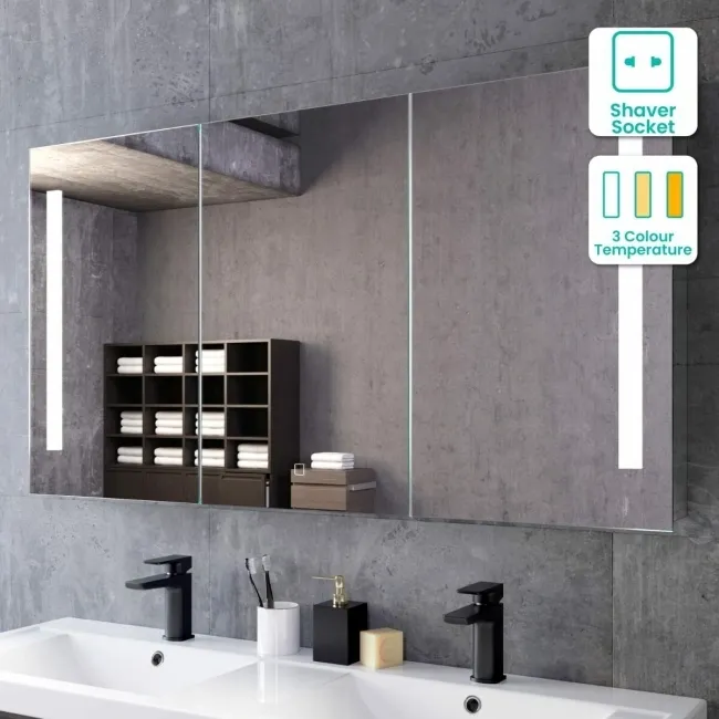 Emielia Illuminated LED Mirror Cabinet 650x1200mm