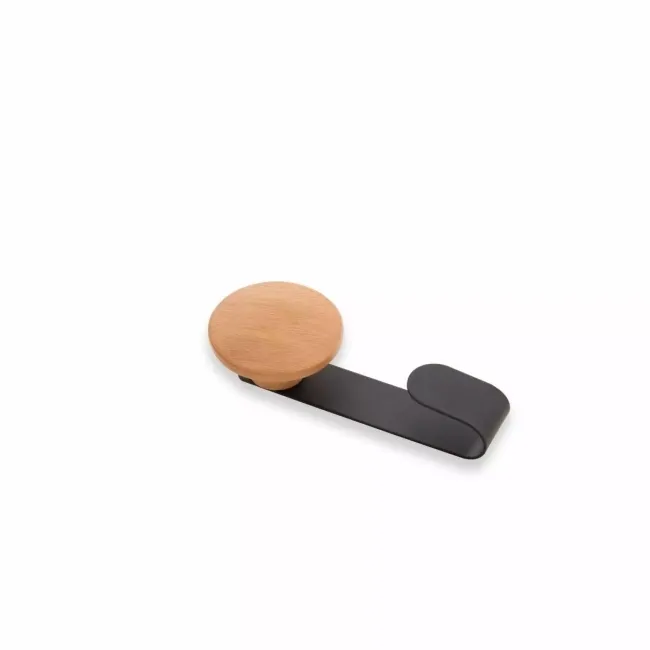 Trepanel Customise® Wooden Hanger Natural Vertical Metal Hook