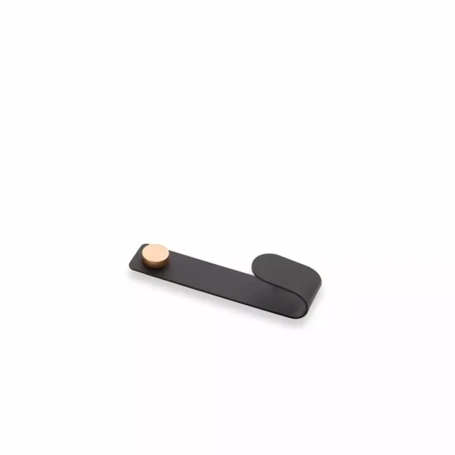 Trepanel Customise® Black Vertical Metal Hook with Brass Screw