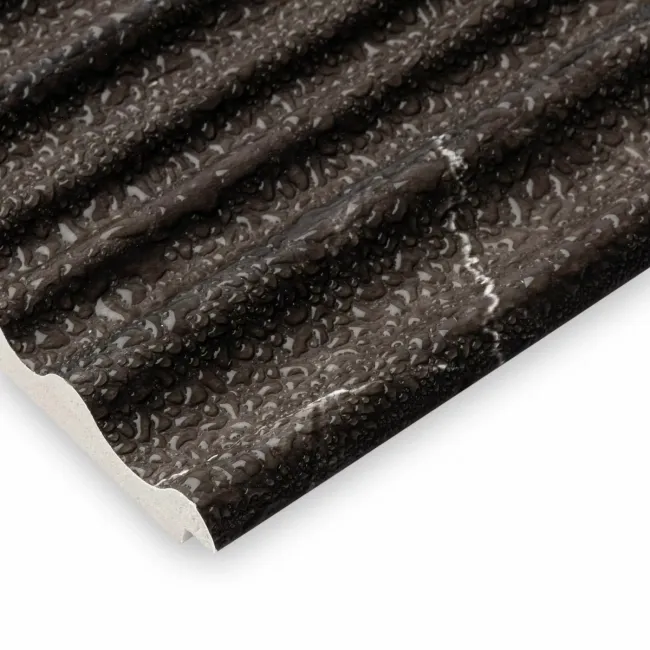 Trepanel Aqua 3D® Waterproof Dark Grey Marble Effect Grooved Wall Panel 3 Pack (Covers 0.87 SQM)