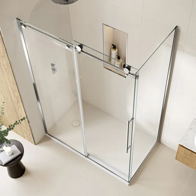 Prague 8mm Soft Closing Sliding Shower Enclosure 1400x800mm
