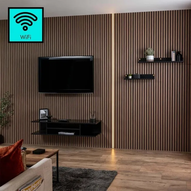 Trepanel Bright® Wall Panel Wifi LED Strip Lights 2.4m Pack of 1