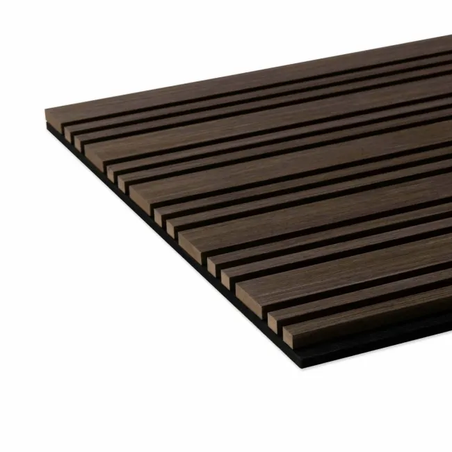 Trepanel Design® Walnut Brown Multi-Width Acoustic Wood Wall Panels