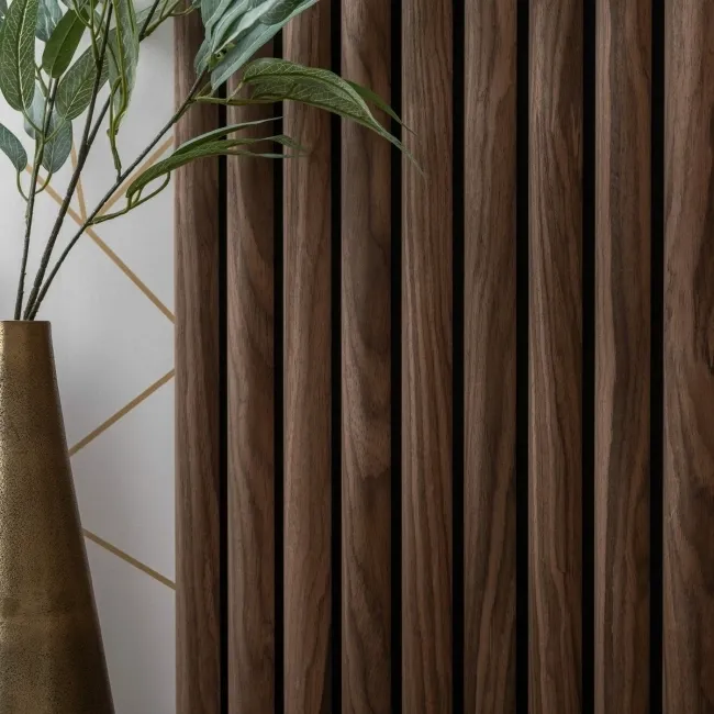 Trepanel Design® Autumn Brown Curve Acoustic Wood Wall Panels