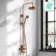 Corrib Premium Brushed Copper Round Thermostatic Shower Set