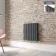 Faro Anthracite Double Flat Panel Horizontal Radiator 600x560mm