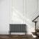 Athens Anthracite Double Column Horizontal Traditional Radiator 600x1190mm