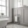Gibraltar Medium White Traditional Heated Towel Radiator (With Overhanging Rail)
