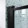 Toulon Matt Black Grid Easy Clean 6mm Pivot Shower Door 700mm