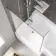 4mm L Shaped Fixed Bath Screen