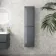 Corsica & Bali Storm Grey Wall Hung Tall Cabinet 1400x350mm