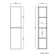 Trent Stone Grey Wall Hung Tall Cabinet Unit 1200x300mm