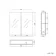 Navy Blue Mirror Cabinet 600mm