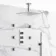 Galway Premium Ceiling Chrome Square Thermostatic Set - 300mm Head, Hand Shower & Jets