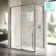 Cologne Brushed Gunmetal Easy Clean 8mm Hinged Shower Enclosure 1400x900mm